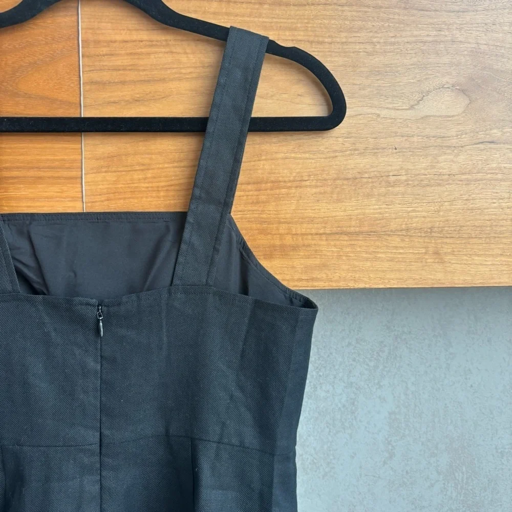 J.Crew‎ Squareneck A-line dress in stretch linen blend, Size 2